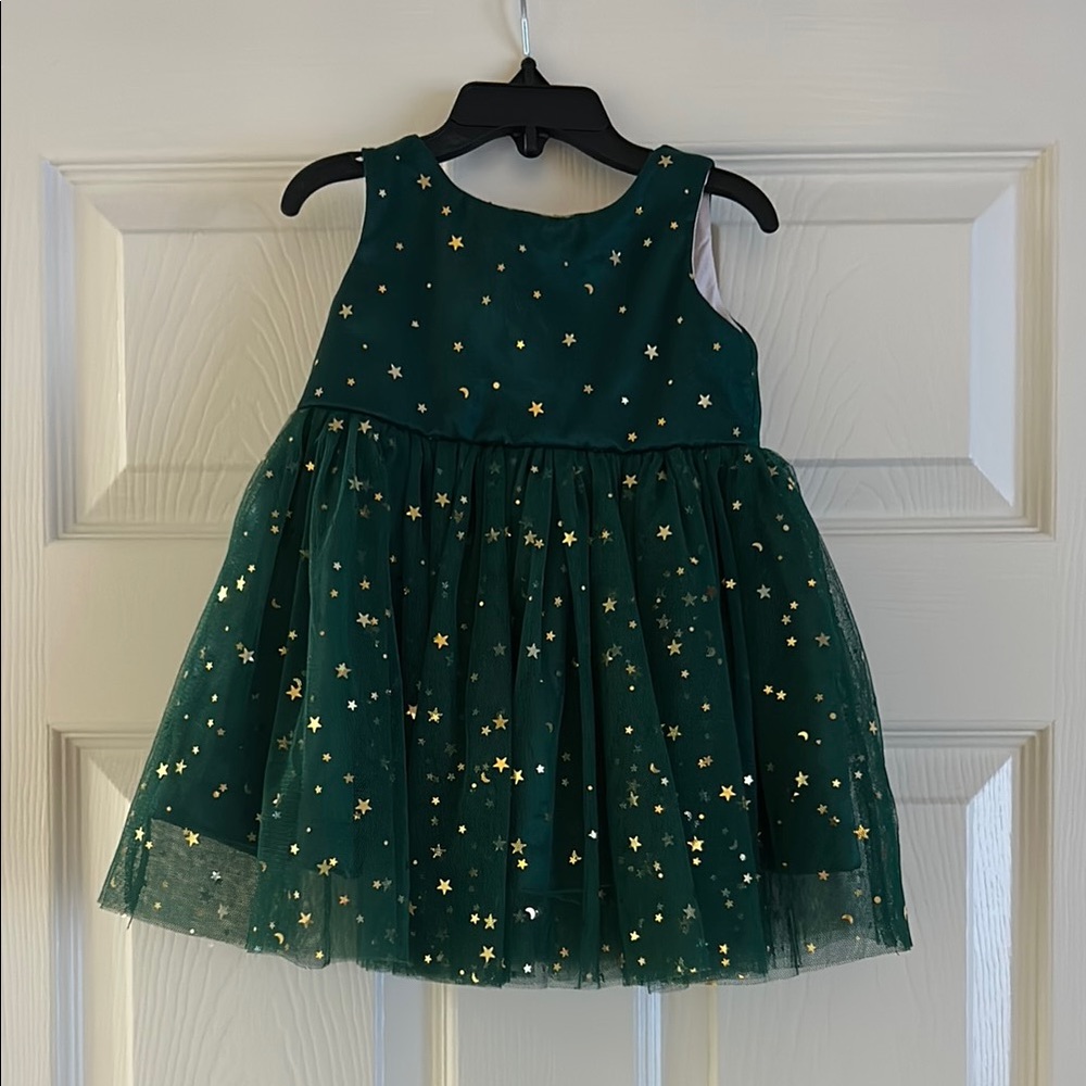 Green Dress with Gold Stars